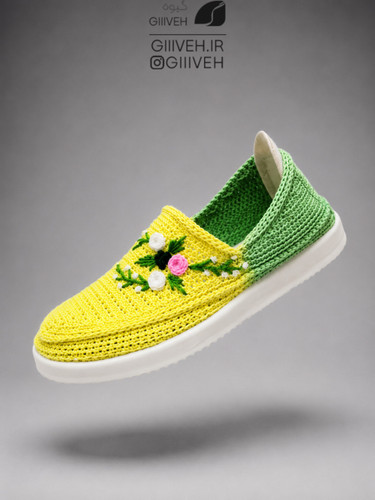 گیوه دستبافت گلدوزی مدل سولین